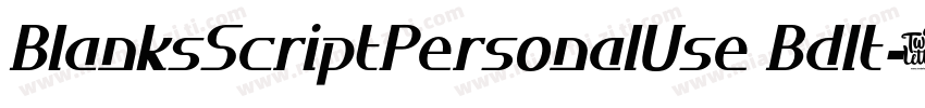 BlanksScriptPersonalUse BdIt字体转换